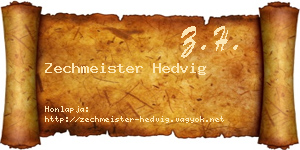 Zechmeister Hedvig névjegykártya